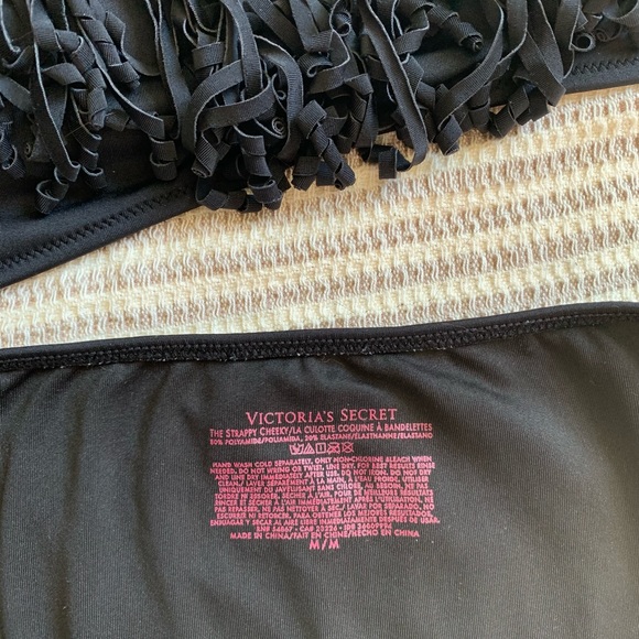 Victoria's Secret Black Fringe Bikini Set size Sm - Picture 6 of 7